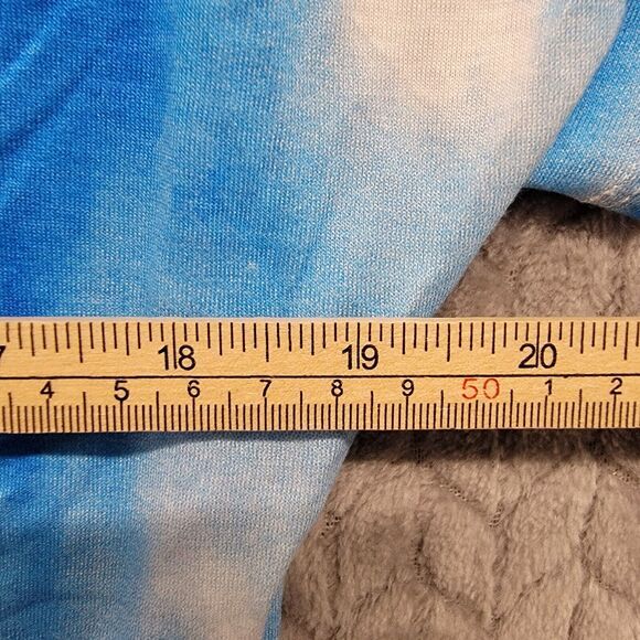 AT&T Top Shirt Womens Size Medium Twist Hem Uniform Employee Team Colors Tie Dye - Picture 3 of 7